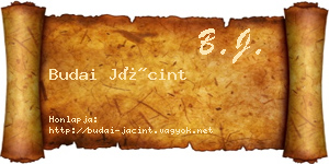 Budai Jácint névjegykártya