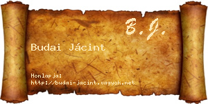 Budai Jácint névjegykártya