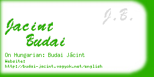 jacint budai business card